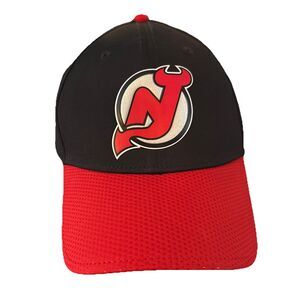 NHL Fanatics Stretch Fit Hat- New Jersey Devils Size L/XL Black Pro